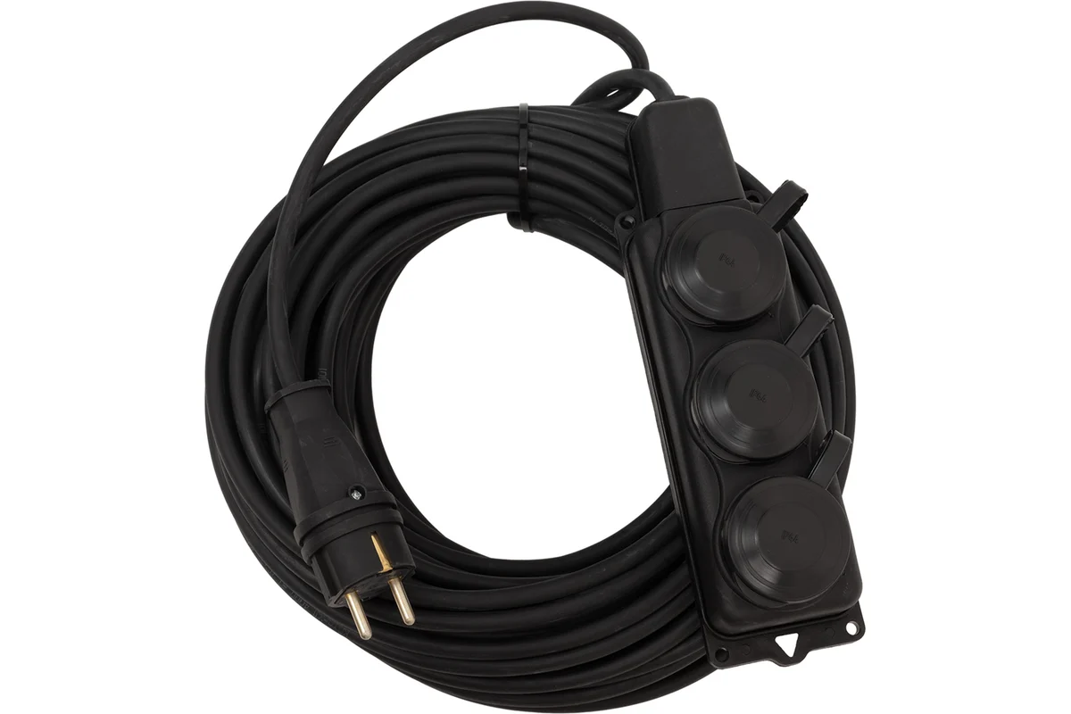 Удлинитель силовой 13 м (3 розетки, Ø 8 мм, морозостойкий, IP44) — изображение 4